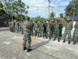 Satgas TMMD Ke-123 Kini Mulai Memasuki Tahap Pemasangan Dinding Dalam Pembangunan RLTH.