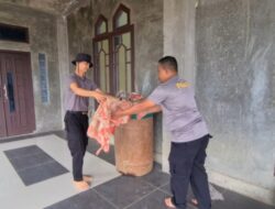 Sambut bulan suci ramadhan Kapolsek Linge beserta Personel laksanakan gotong royong