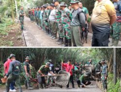 Awali Aktivitas Dengan Berdoa, Pawas Satgas TMMD Kodim Tabanan Pimpin Apel Pagi Dilanjutkan Progres Betonisasi Jalan