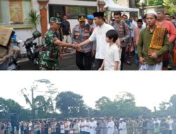 Kasdim Tabanan Mayor Kav I Nyoman Arya Jayantara dan Berbagai Elemen Masyarakat Serta Para Pejabat Daerah, Hadiri Sholat Idul Fitri 1 Syawal 1446 H di Stadion GOR Debes Tabanan