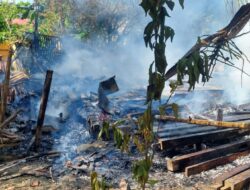 Rumah Kayu Milik Lansia di Samudera Ludes Terbakar, Diduga Akibat Korsleting Listrik.