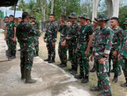 Disiplin dan Semangat Tinggi, Satgas TMMD Laksanakan Apel Pagi Sebelum Beraktivitas.