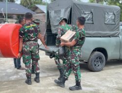 Satgas TMMD Ke-123 Salurkan Peralatan untuk Fasilitas Air Bersih di Desa.