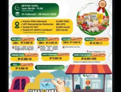 Pemerintah melalui BUMN pangan, menyelenggarakan operasi Pasar murah di Kab. Humbahas