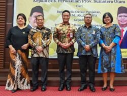 Bupati Humbahas Hadiri Serah Terima Jabatan Ketua BPK RI Perwakilan Sumatera Utara. 