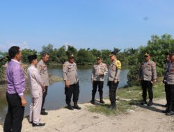 Kapolres Aceh Tamiang Tinjau Lokasi Akan Dibangun Kantor Satpol Airud di SK III Seruway