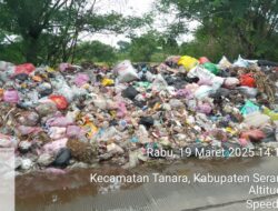 Bak Gunung kecil!!! Tumpukan Sampah Berserakan Di Jalan Laban Jongjing Tanara. Camat Terkesan Janji-janji palsu