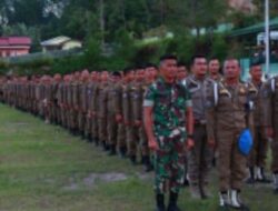 Bupati Tapanuli Utara Pimpin Apel Sore Satpol PP dan Damkar, Tekankan Kesiapsiagaan dan Disiplin