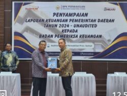 Bupati Tapanuli Utara Hadiri Penyerahan LKPD Kabupaten Tapanuli Utara Tahun 2024 Un-Audited kepada BPK-RI Perwakilan Sumatera Utara. 