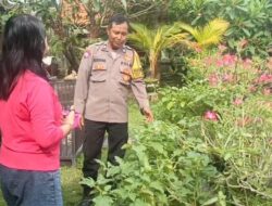 Bhabinkamtibmas Desa Sibangkaja Dorong Pemanfaatan Lahan Pekarangan Dengan Penanaman Terong