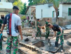 Kodim Gianyar Dampingi Kegiatan Karya Bakti Rehab Panti Asuhan Tingkat Korem Di Panti Asuhan Yappenatim