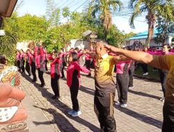 Semangat Baru Usai Hari Raya, Polsek Dentim Gelar Halal Bihalal dan Olahraga Bersama