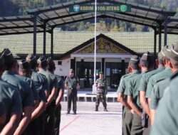 Komandan Kodim 0106/Ateng Pimpin Apel Kembali Usai Cuti Lebaran 1446 H.