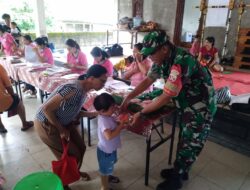 Babinsa Sidan Dampingi Posyandu Siklus Hidup di Banjar Bukit Sari Untuk Dukung Kesehatan Balita