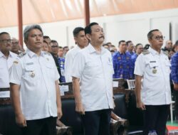Bupati Taput Sambut Kedatangan Ketua Dewan Ekonomi Nasional Luhut Binsar Pandjaitan di Bandara Silangit