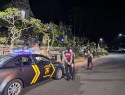 Jaga Situasi Tetap Kondusif, Polsek Bangli Intensifkan Kegiatan Blue Light Patrol