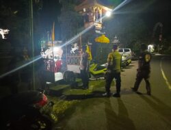 Polsek Selemadeg barat Gelar Patroli Malam Pantau Keamanan wilayah Cegah Gangguan Kamtibmas