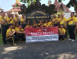 Polsek Kuta Selatan Gelar Sabtu Peduli, selaras dengan Konsep Trihitakarana