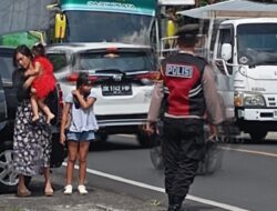 Polsek Baturiti Tingkatkan Pengamanan Jalur Menuju Obyek Wisata
