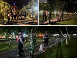 Cegah Aksi Premanisme, Patroli Gabungan TNI-Polri di Lapangan Puputan Renon