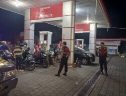 Patroli Dikawasan SPBU Samapta Polsek Mengwi Sampaikan Imbauan Kamtibmas