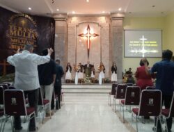Polsek Tabanan Amankan Ibadah Misa Minggu di Dua Gereja,Jemaat Beribadah dengan Nyaman