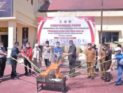 23 Kilo Gram Barang Bukti Narkotika Dimusnahkan Polres Langsa, 121.848 Jiwa Terselamatkan