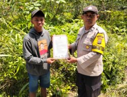 Cegah Karhutla, Polsek Langgam Sosialisasikan Larangan Bakar Lahan di Desa Sotol