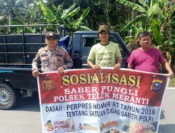 Ciptakan Rasa Aman di Masyarakat, Polsek Teluk Meranti Sosialisasikan Saber Pungli