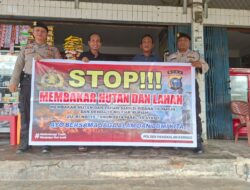 Cegah Karhutla, Polsek Pangkalan Kerinci Gencar Sosialisasi Larangan Membakar Lahan