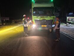 Jaga Kamtibmas, Polsek Pangkalan Lesung Sisir Jalan Lintas Timur di Malam Hari