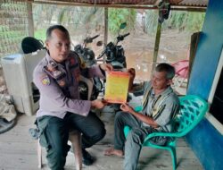 Cegah Karhutla, Bhabinkamtibmas Kuala Terusan Ajak Warga Tidak Bakar Lahan