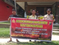 Sosialisasikan Larangan Membakar Hutan dan Lahan, Polisi Langgam Cegah Karhutla