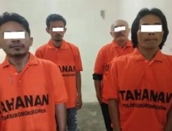 Polisi Tetapkan 4 Tersangka Pencurian 2 ekor Kerbau di Desa Hutabulu Kecamatan Siborongborong. 