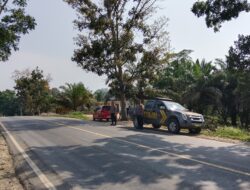 Tekan Potensi Laka Lantas, Polsek Pangkalan Lesung Tingkatkan Patroli di Jalan Lintas Timur