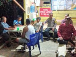 Wujudkan Kamtibmas, Polisi Cek Pos Siskamling di Lima Titik Desa Beringin Makmur
