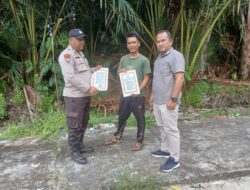 Cegah Karhutla, Polsek Kuala Kampar Sosialisasikan Larangan Bakar Lahan