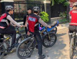 Dengan Menggunakan Sepeda Subdit Gasum Dit Samapta Polda Sumsel Melaksanakan Patroli Pada Pagi Hari