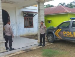 Wujudkan Rasa Aman, Polsek Pangkalan Lesung Amankan Gereja Saat Ibadah Minggu