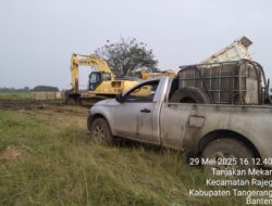 Diduga Solar Subsidi Digunakan untuk  Armada Alat Berat Galian Tanah Ditanjakan Mekar Kecamatan Rajeg