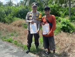 Polisi Sambangi Warga Kuala Kampar, Imbau Tak Bakar Hutan dan Lahan