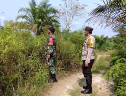Cegah Karhutla, TNI-Polri Patroli Bareng di Pelalawan, Sosialisasikan Larangan Bakar Lahan