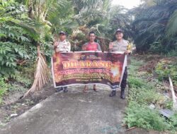 Polsek Kuala Kampar Giat Patroli Karhutla, Warga Diajak Tak Bakar Lahan