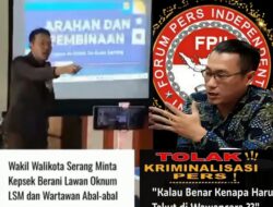 Noven Saputera S.H Waka FPII : Wakil Walikota Serang Jangan Asal Bicara Fahami Dulu UU Pers No.40 Tahun 1999 dan UU Nomor 14 Tahun 2008 Tentang Keterbukaan Informasi Publik