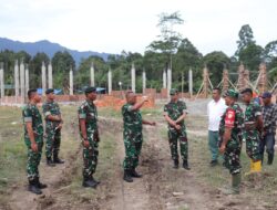 Dandim 0106/Ateng Dampingi Kapok Sahli Kodam IM Brigjen TNI Bambang Sulistyo Hery S.Sos.,M.Han Meninjau Batalyon Teritorial Pembangunan (YTP 854 ) Pameu.