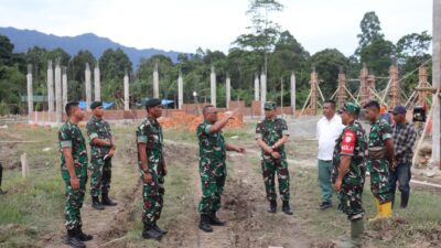 Dandim 0106/Ateng Dampingi Kapok Sahli Kodam IM Brigjen TNI Bambang Sulistyo Hery S.Sos.,M.Han Meninjau Batalyon Teritorial Pembangunan (YTP 854 ) Pameu.
