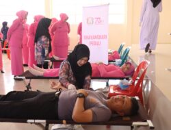 Sambut Hari Bhayangkara ke-79, Polres Aceh Tengah, Bhayangkari dan TNI Gelar Donor Darah