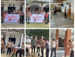 Polsek Langgam Tanam Pohon di Rumah Ibadah Sambut HUT Bhayangkara ke-79
