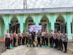 Sambut Hari Bhayangkara ke-79, Polsek Pangkalan Kerinci Gelar Bakti Religi di Masjid Al Muhajirin