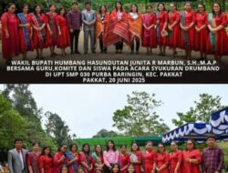 Wabup Humbahas Hadiri Syukuran Atas Kepemilikan Drum Band UPT SMP N. 030 Pakkat.